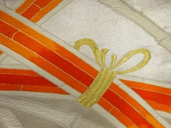 178392# [1 иен ~] античный свет .. узор тканый .. двойной пояс obi ( материал )