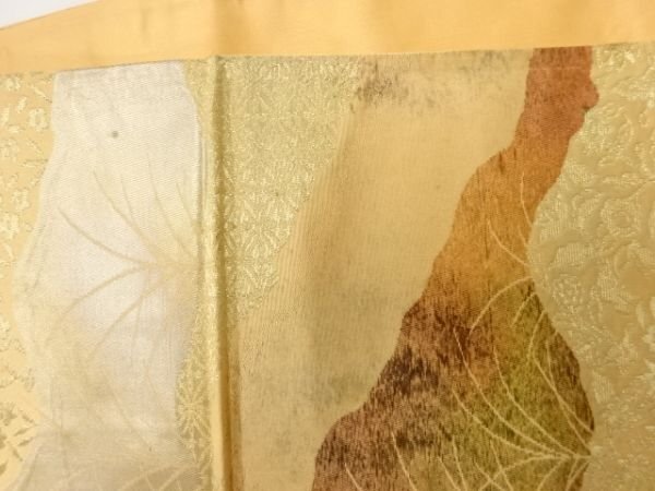 178383# [1 иен ~] античный гора средний . узор тканый .. двойной пояс obi ( материал )