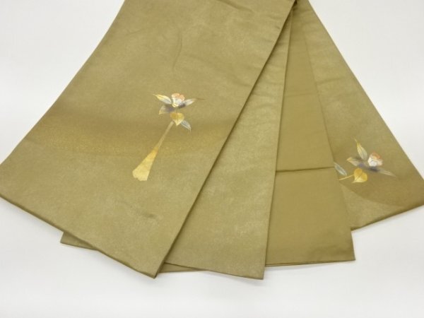 ys7425143; 宗sou 螺鈿金彩花葉模様袋帯【着】