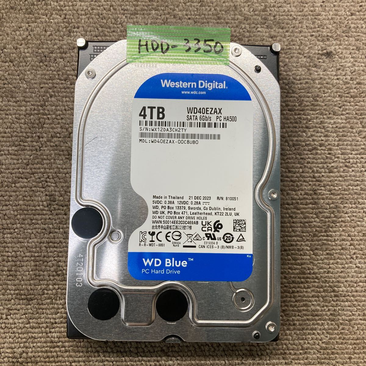 HDD-3350 激安 HDD4TB 3.5インチ SATA 5840時間 内蔵HDD WD