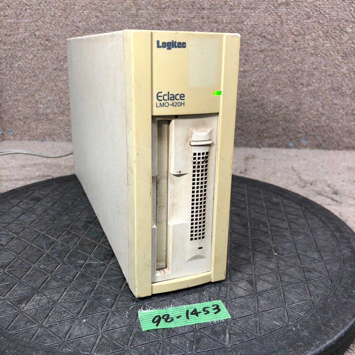 98-1453 激安 レトロPC パーツ 外付け MOドライブ 230MB Logitec Eclace LMO-420H SCSI 通電.電源オン.オフok ジャンク