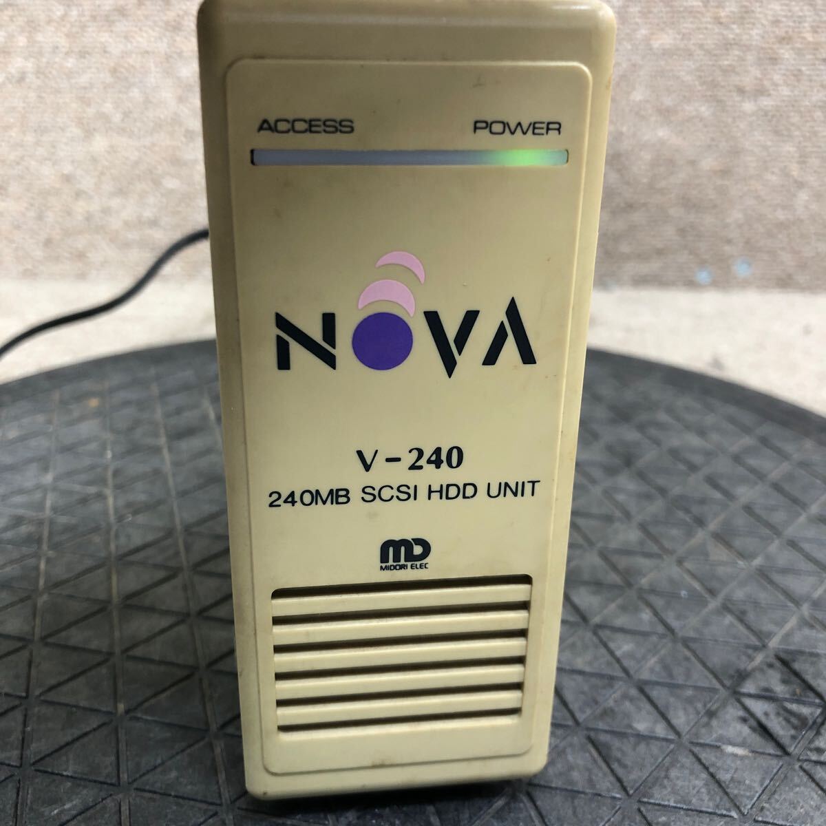98-1490 激安 レトロPC パーツ 外付けHDD ハードディスクユニット 緑電子 NOVA V-240 SCSI 通電.電源オン.オフok HDD無し ジャンク