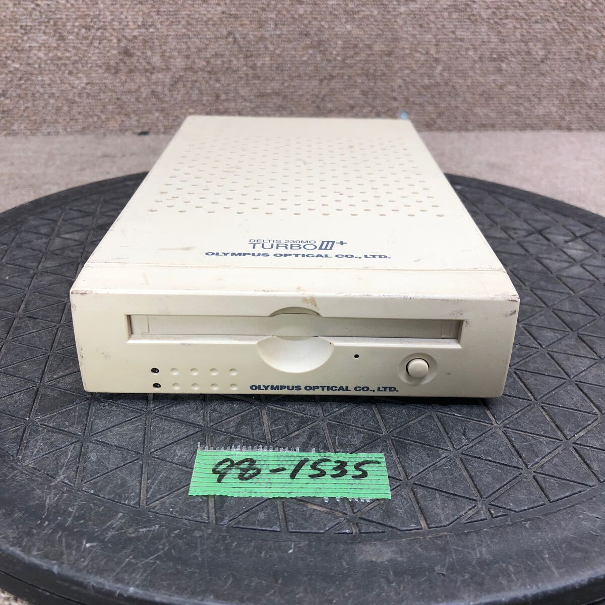 98-1535 激安 レトロPC パーツ 外付け PC98用 MOドライブ DELTIS 230MO OLYMPUS オリンパス TURBO III+ MOS331S 動作未確認 ジャンク