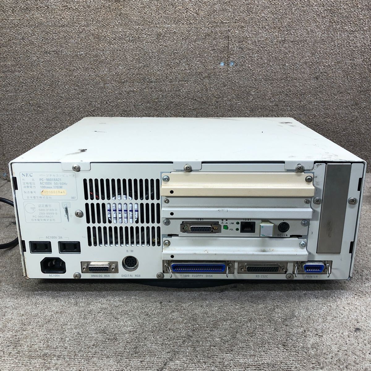 DT98-713 супер-скидка PC98 настольный NEC PC-9801RA HDD отсутствует электризация не возможно Junk 