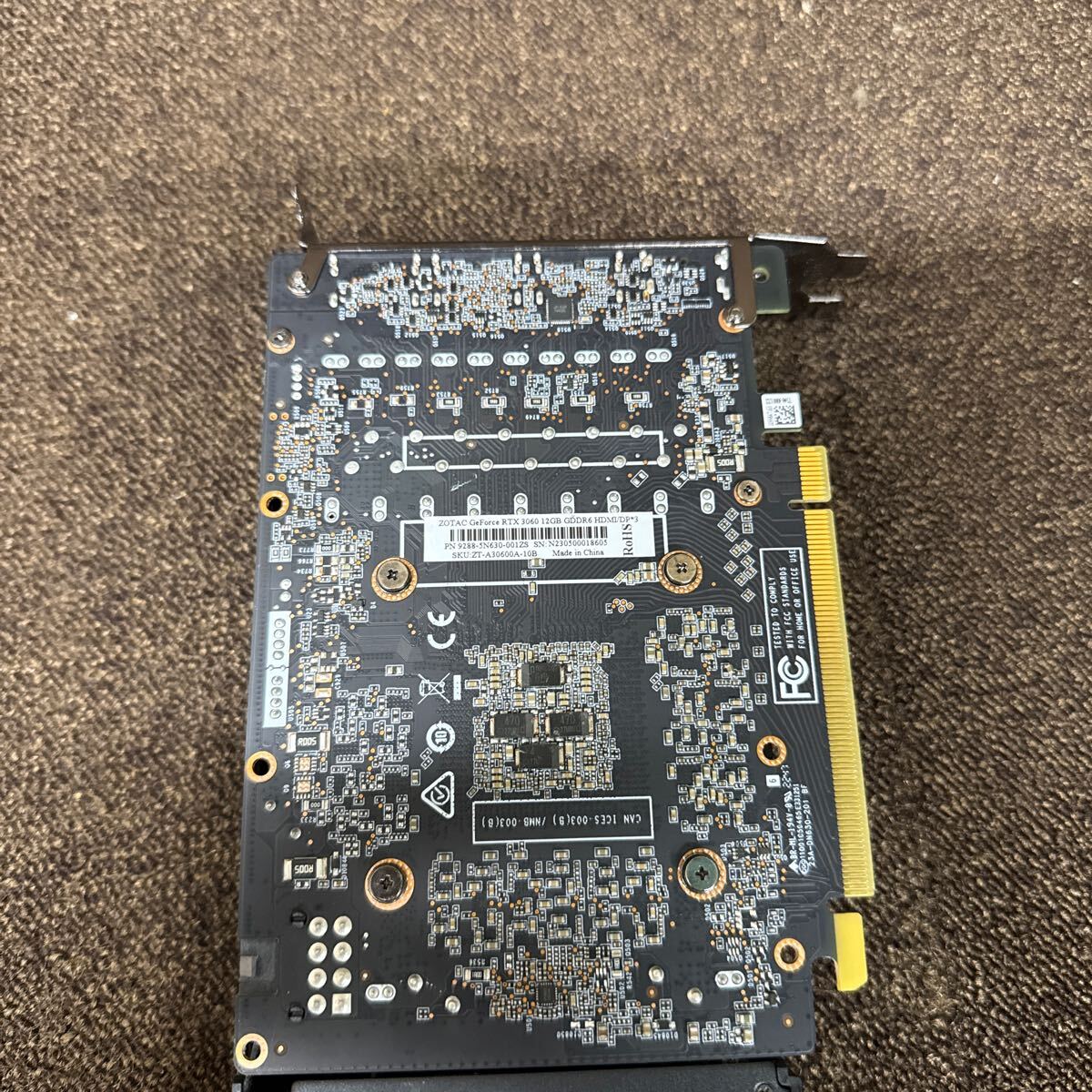 GGA137-5 激安 グラフィックボード ZOTAC GeForce RTX 3060 12GB GDDR6 ZT-A30600A-10B 認(rèn)識(shí).畫像出力のみ確認(rèn) 中古品 同梱可能