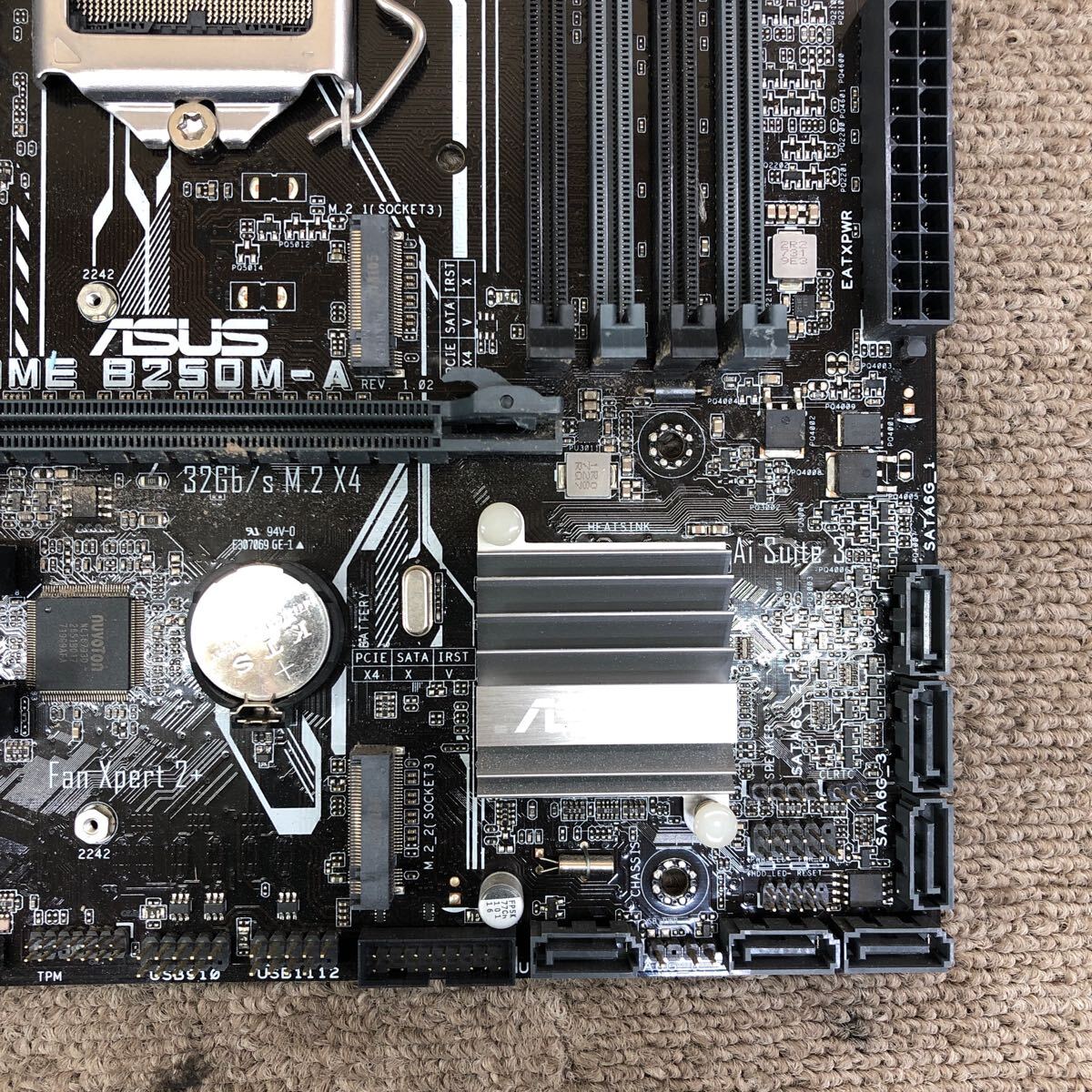 MG6-6 激安 マザーボード ASUS PRIME B250M-A LGA1151 BIOS立ち上がり確認済み ジャンク
