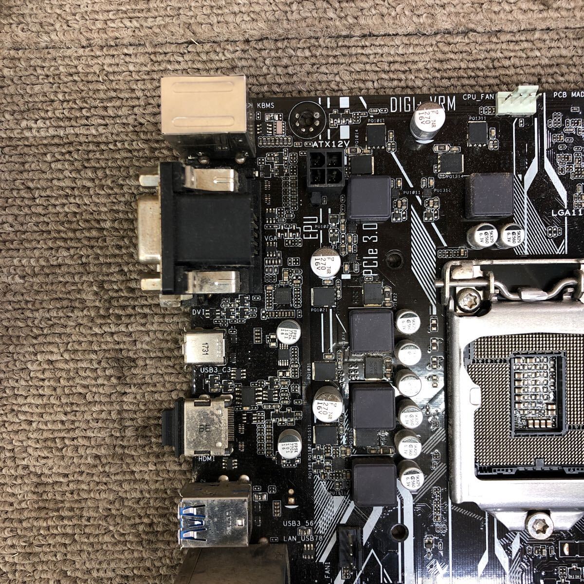 MG6-6 激安 マザーボード ASUS PRIME B250M-A LGA1151 BIOS立ち上がり確認済み ジャンク