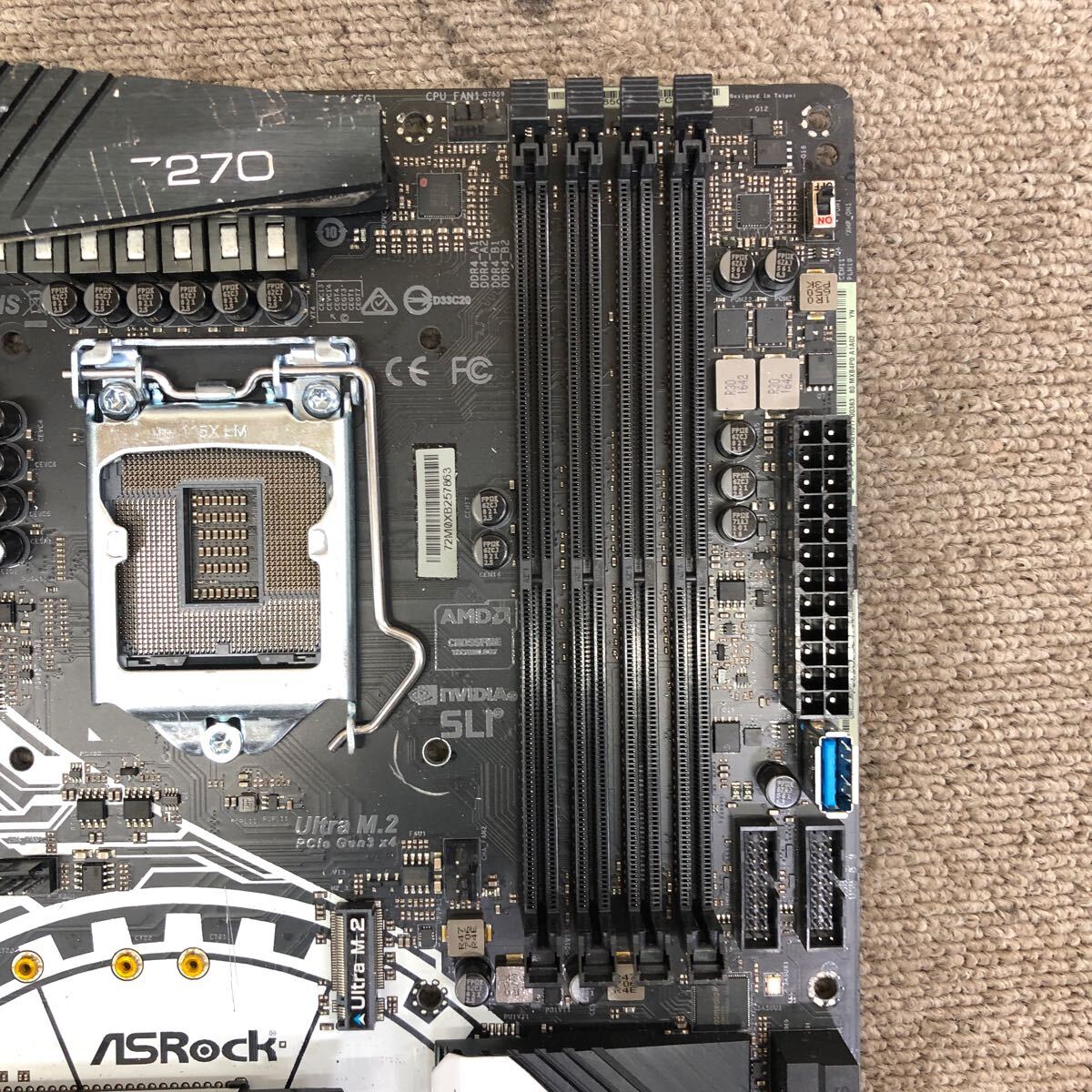 MG6-8 激安 マザーボード ASRock Z270 Taichi LGA1151 BIOS立ち上がり確認(rèn)済み ジャンク