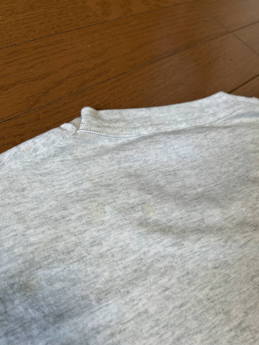 90s USA製 ヴィンテージ 半袖 イラスト Tシャツ FRUIT OF THE LOOM 霜降りグレー_画像6