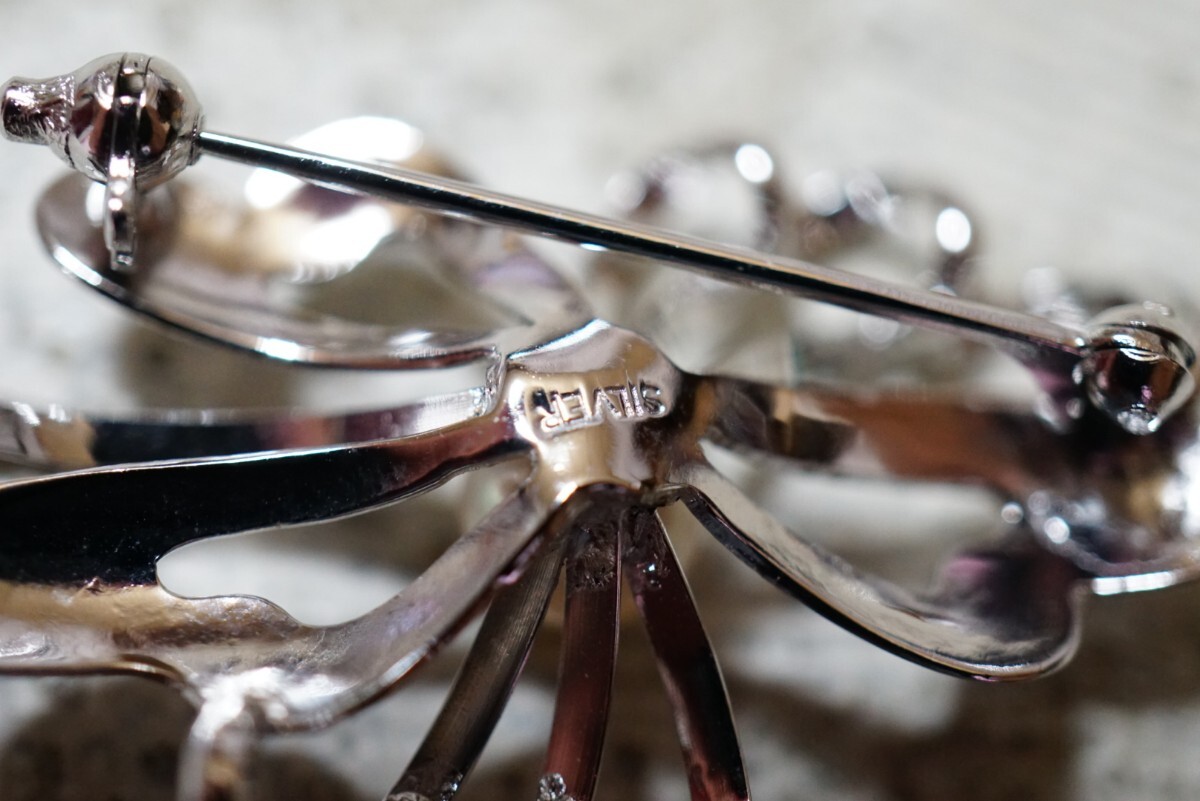 976 アコヤ真珠 本真珠 パール シルバー ブローチ ヴィンテージ アクセサリー SILVER刻印 冠婚葬祭 あこや 裝飾品