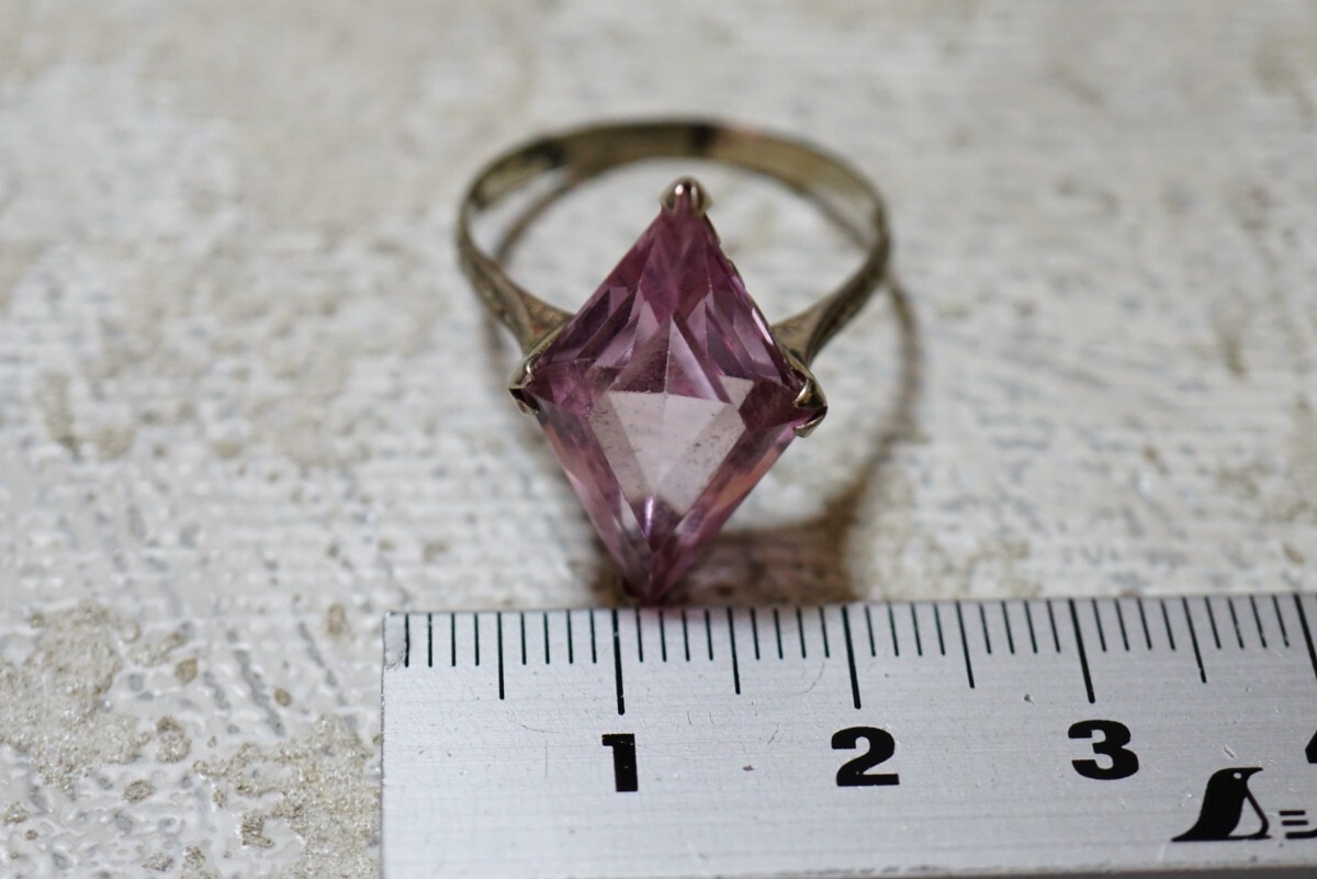 1227 昭和レトロ ピンクサファイア リング 指輪 ヴィンテージ アクセサリー 色石 寶石 カラーストーン 裝飾品