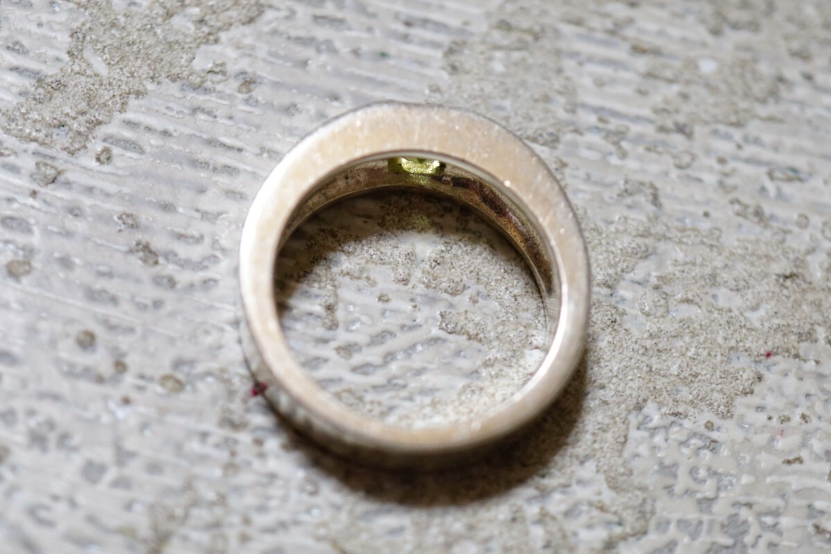 1139 agete/アガット ブランド ペリドット リング 指輪 ヴィンテージ アクセサリー SILVER刻印 色石 寶石 カラーストーン 裝飾品