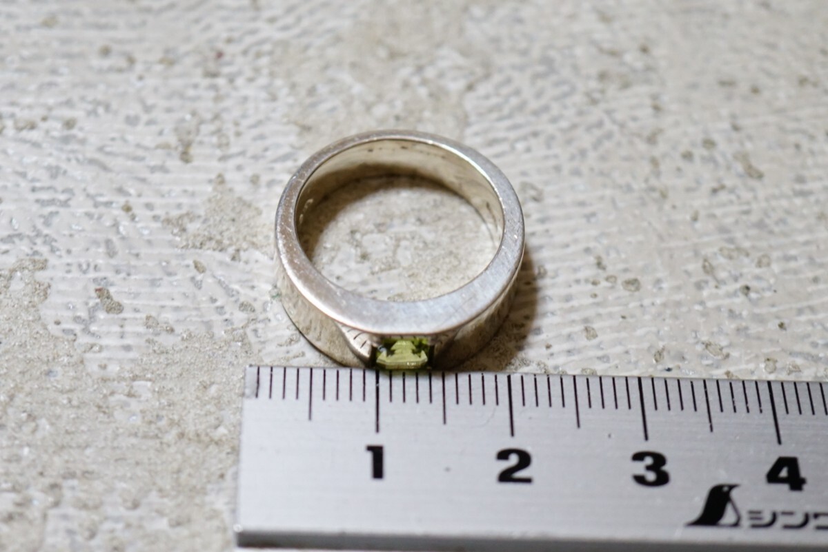 1139 agete/アガット ブランド ペリドット リング 指輪 ヴィンテージ アクセサリー SILVER刻印 色石 寶石 カラーストーン 裝飾品