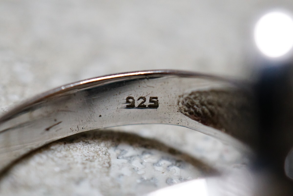1138 シトリン リング 指輪 ヴィンテージ アクセサリー SILVER 925刻印 色石 寶石 カラーストーン 裝飾品