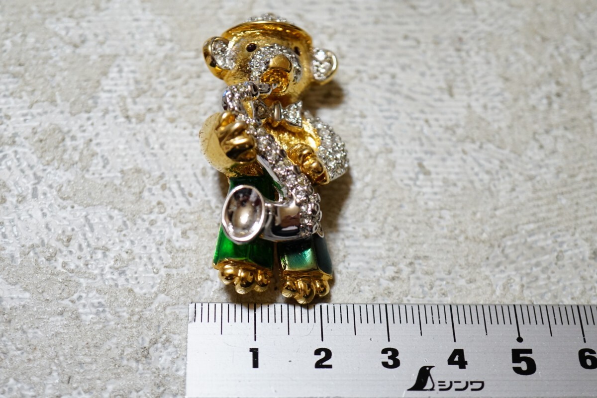 1085 за границей производства стразы животное Gold цвет брошь Vintage аксессуары античный декортивный элемент 