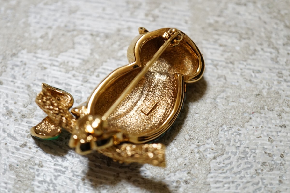 1084 за границей производства стразы животное птица Gold цвет брошь Vintage аксессуары античный декортивный элемент 
