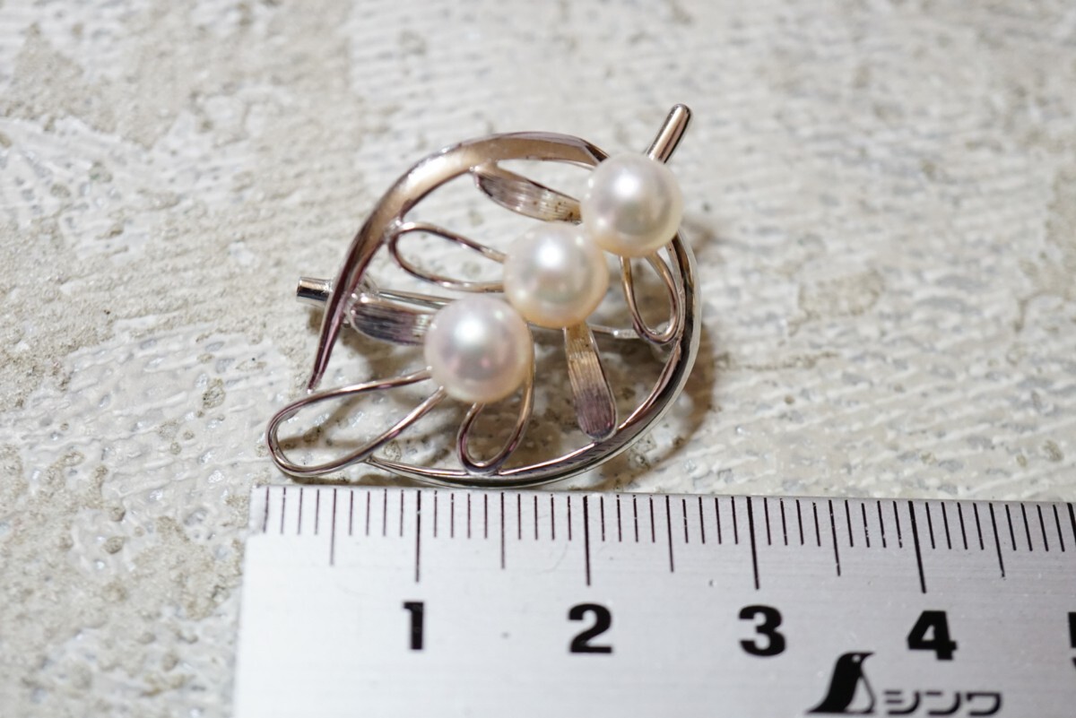 1244 Akoya жемчуг книга@ жемчуг pearl silver подвеска брошь Vintage аксессуары SILVER печать праздничные обряды ...2way декортивный элемент 