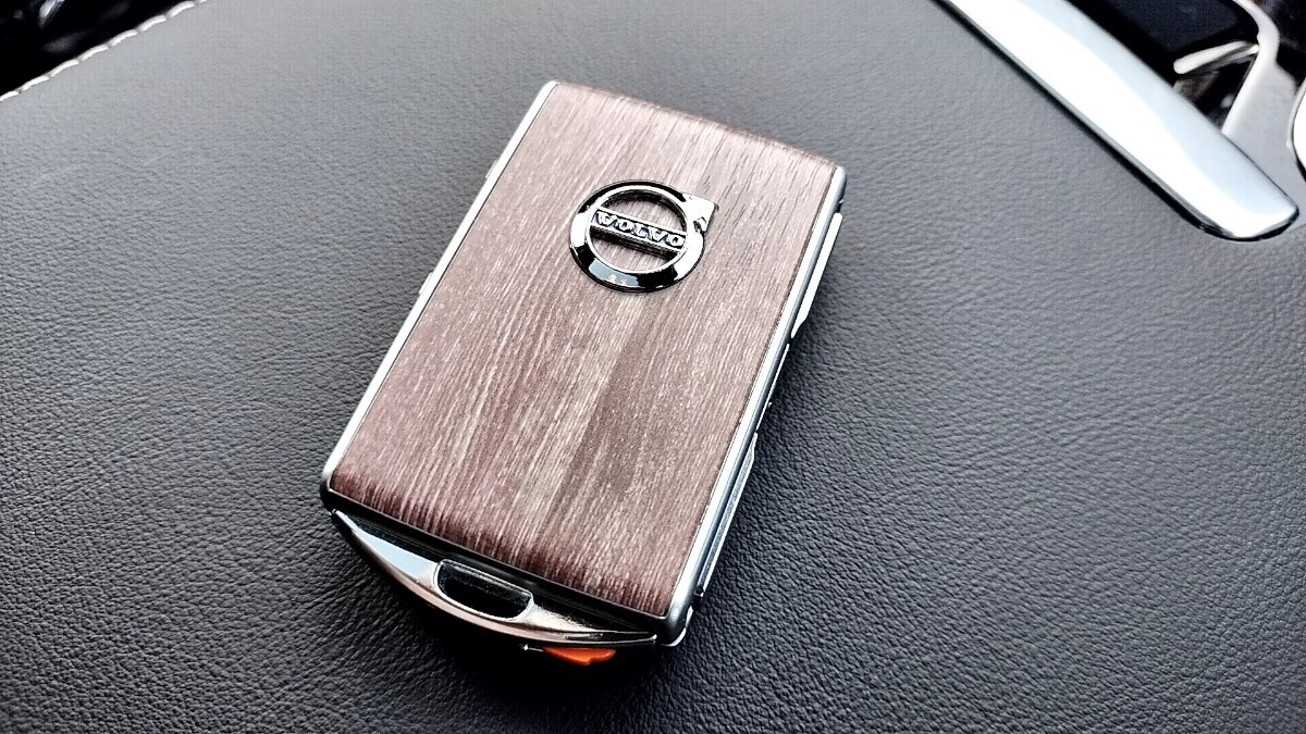 ボルボ★リモートキーフォブシェルカバー グレインウッド調(diào) XC40 XC60 XC90 V60 S60 V90 キーカバー交換