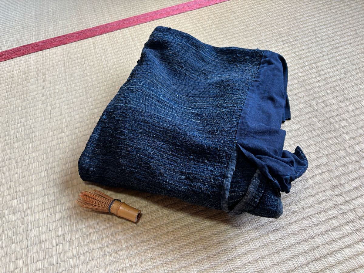 【兎】時代物　サックリ さっくり　木綿　BORO 襤褸 刺し子 野良著 ボロ　(リメイク裂き織 藍染 古布 古裂 ビンテージパッチワーク )