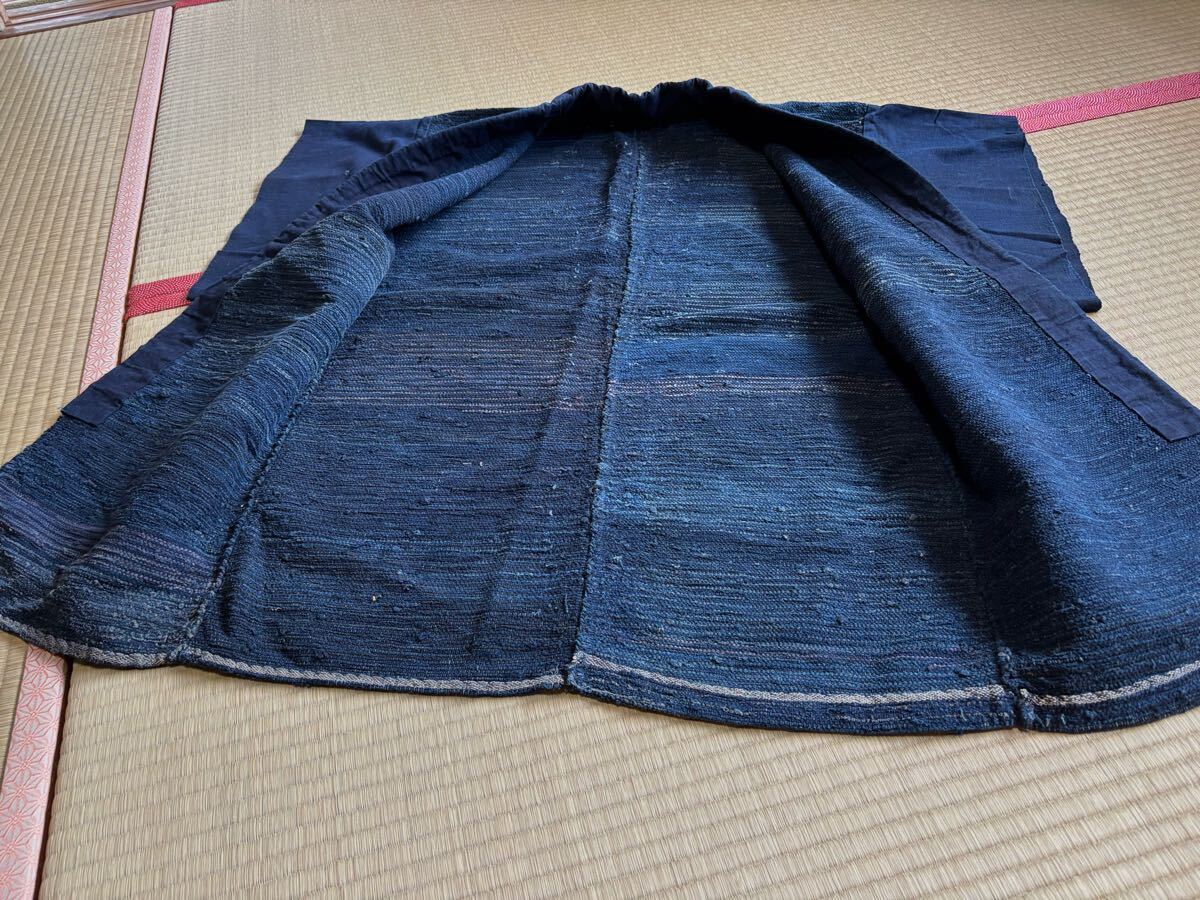 【兎】時代物　サックリ さっくり　木綿　BORO 襤褸 刺し子 野良著 ボロ　(リメイク裂き織 藍染 古布 古裂 ビンテージパッチワーク )