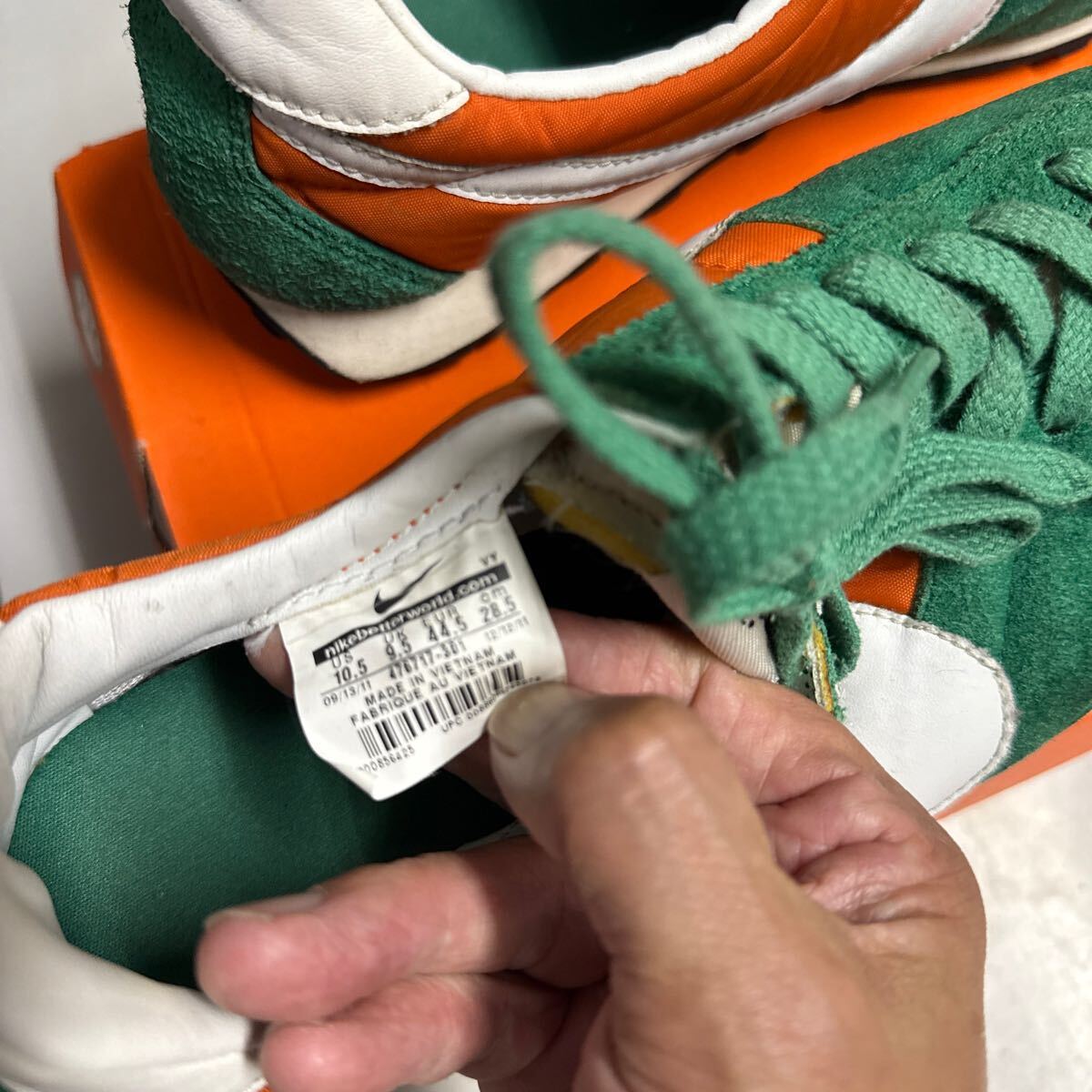 ナイキ NIKE 476717-301 ナイキ　プリ モントリオール　レーサー　ヴィンテージ グリーン　オレンジ US10.5 JP28.5
