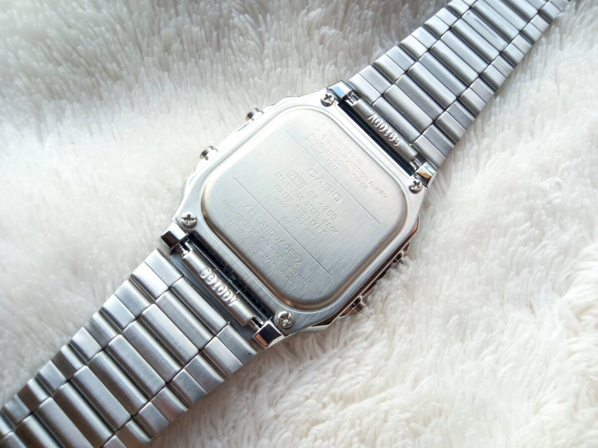  не использовался хранение товар Casio CASIO Data Bank DATA BANK цифровой мужские наручные часы DB-360-1AJFchi-p Casio chipkasi