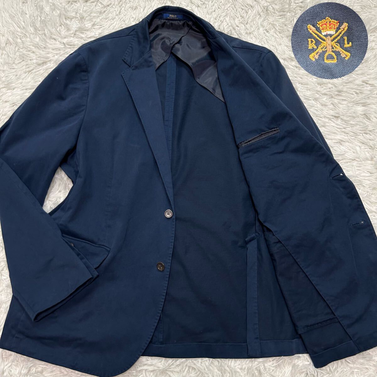 美品 polo by Ralph Lauren アンコンジャケット ポルトガル 美品!/現行タグ/XL相当○ポロラルフローレン Polo Ralph Lauren