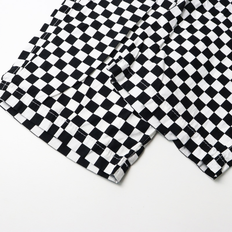 2023SS タオ コムデギャルソン tao COMME des GARCONS フラグチェック ドローパンツ S/ブラック ホワイト ボトムス【2400014485905】