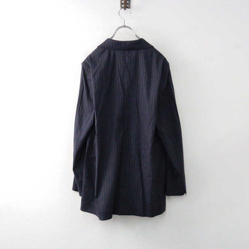 大きいサイズ 2023年 オンワード アイシービー icb セットアップ LooseWeave ダブルジャケット 4 パンツ 6/ネイビー【2400014092707】