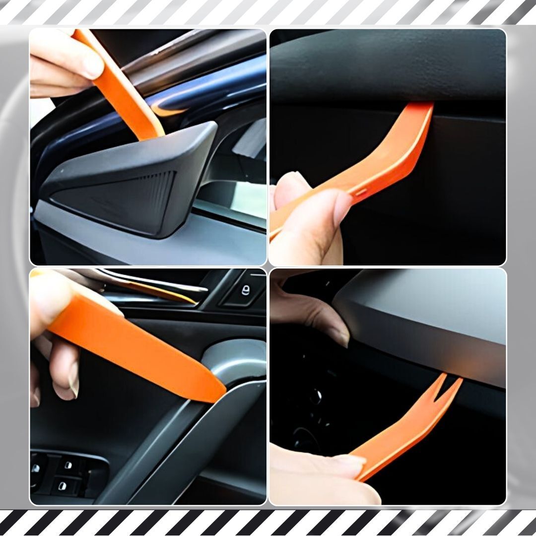  內(nèi)張りはがし ハンディ リムーバー クリップ セット はがし 5本 金屬 自動車 カスタム DIY 著脫 內(nèi)裝 工具 剝がし うちばり へら