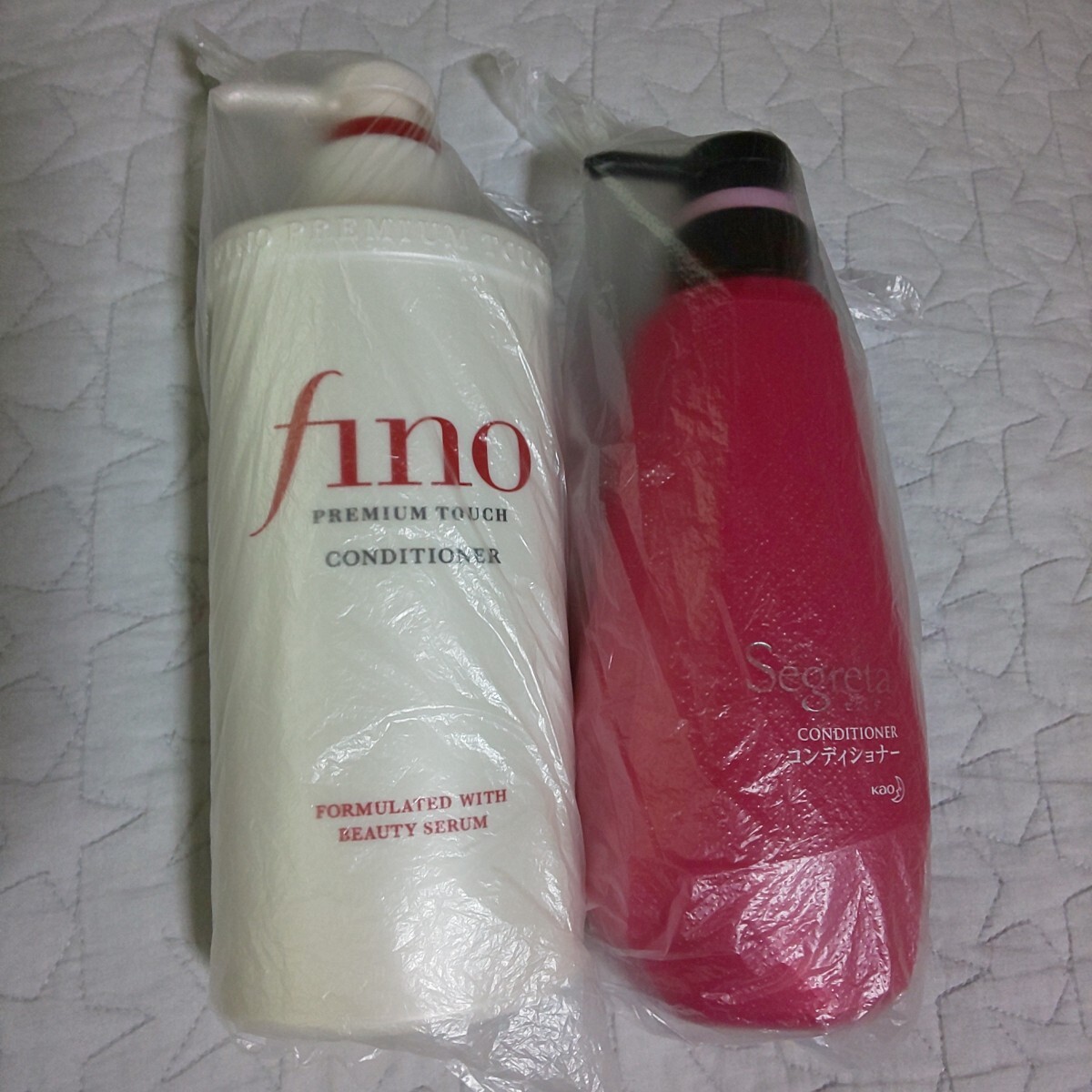 2本*資生堂 fino PREMIUM TOUCH*花王 セグレタ*コンディショナー 本体ボトル*フィーノ プレミアムタッチ リンス トリートメント 訳あり商品_画像1