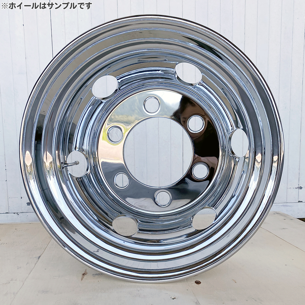 メッキホイール 17.5×6.00 6穴 JIS オフセット135 リア用 トラック 4t 4トン 中型 大型 新品 1年保証 DOT-X