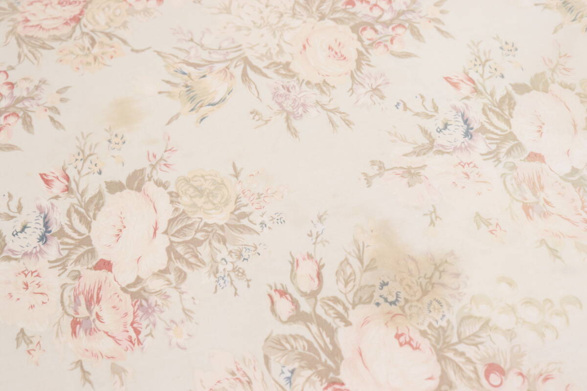 【ラルフローレン】高級フラワーファブリック張り 特大フットスツール／オットマン クラシック 大きな足置き バックや荷物置きにも使える