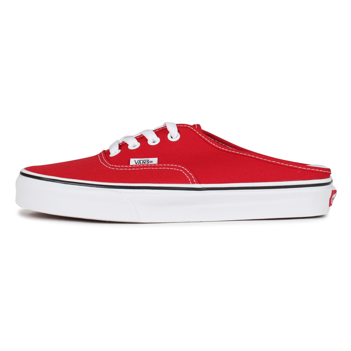 ヴァンズ 24cm オーセンティック ミュール レッド VANS AUTHENTIC MULE 赤 バンズ レディース スニーカー スリッポン