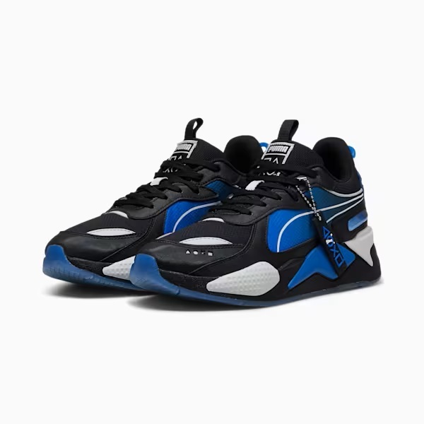 プーマ 27cm プレイステーション 稅込定価17600円 ブラック ブルー PUMA PlayStation RS-X プレステ コラボ スニーカー 黒 青 ①