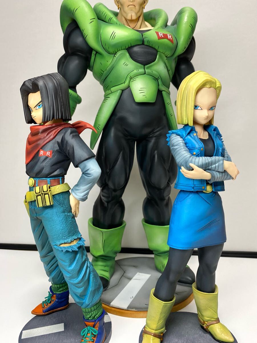 【おちば】ドラゴンボール 17号 18号 フィギュア リペイント ☆1円スタート ドラゴンボール 人造人間16号 17号 18号