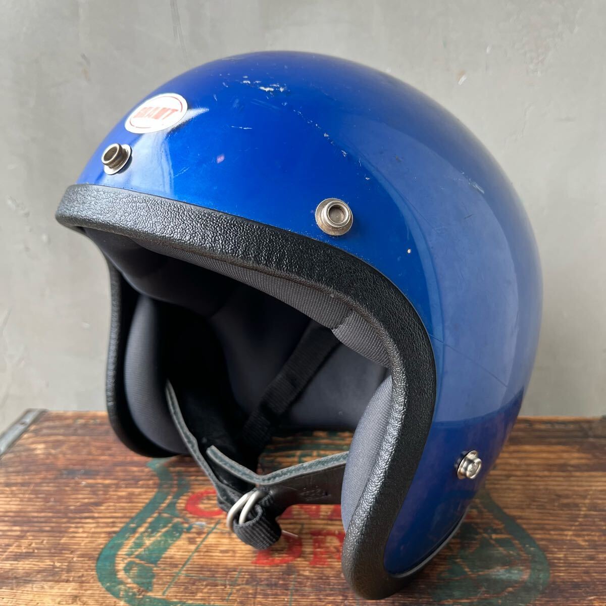 【USA vintage】GRANT Helmet Blue グラント　ジェットヘルメット　ヘルメット　アメリカ　ビンテージ