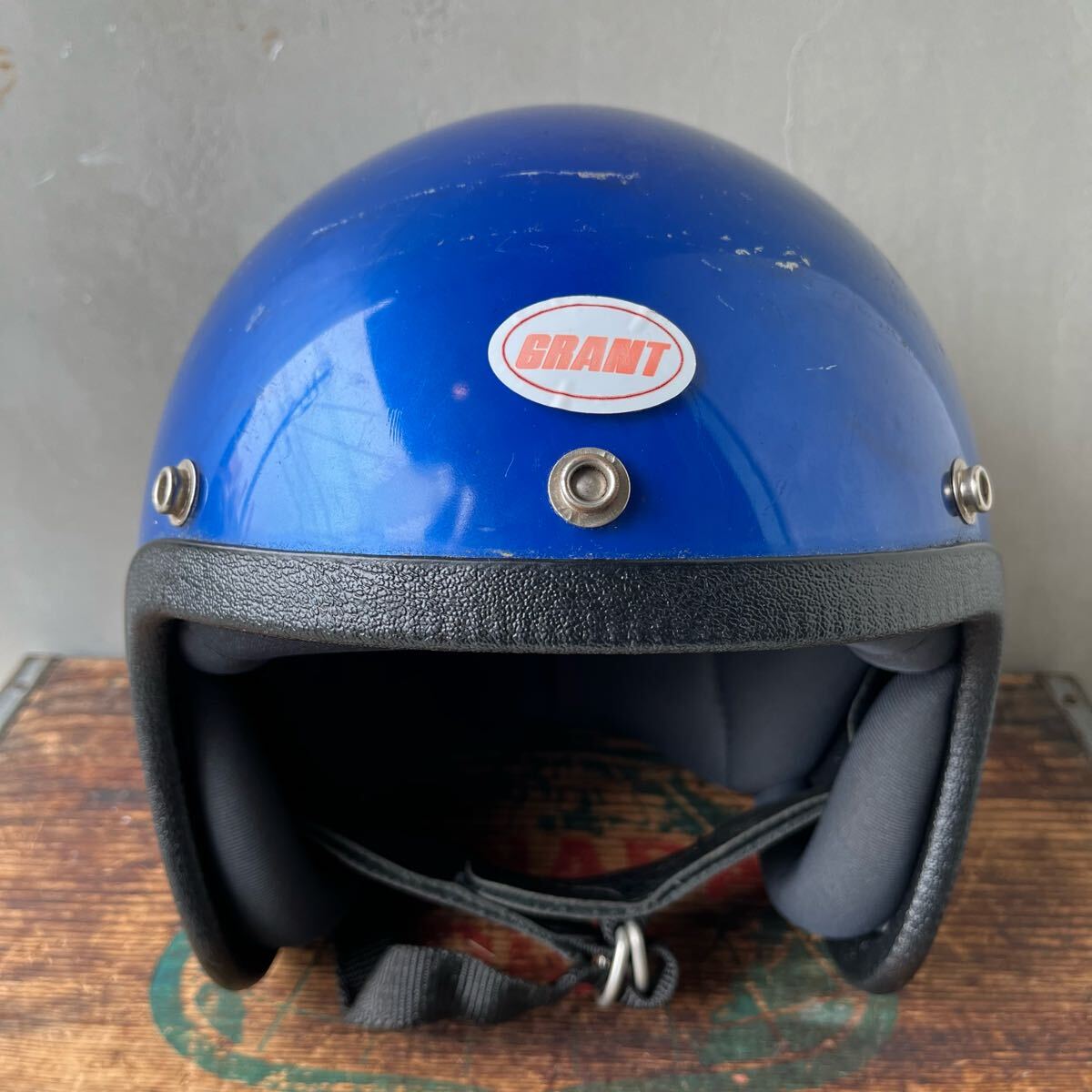 【USA vintage】GRANT Helmet Blue グラント　ジェットヘルメット　ヘルメット　アメリカ　ビンテージ