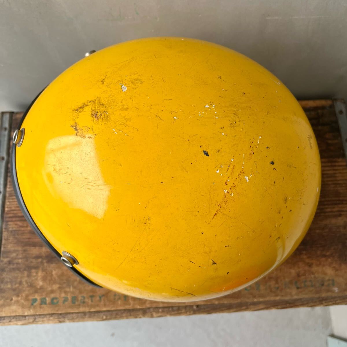【USA vintage】Jet Helmet Yellow ジェットヘルメット　ヘルメット　アメリカ　ビンテージ