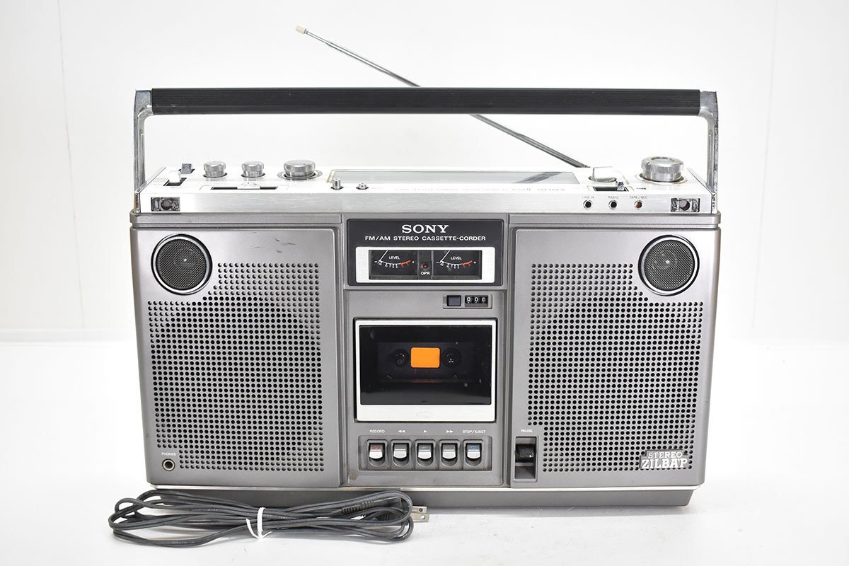 SONY CF-6500II STEREO ZILBAP магнитола [ Sony ][ радио кассета магнитофон ][RADIO CASSETTE RECORDER][ Showa Retro ][ подлинная вещь ]20M