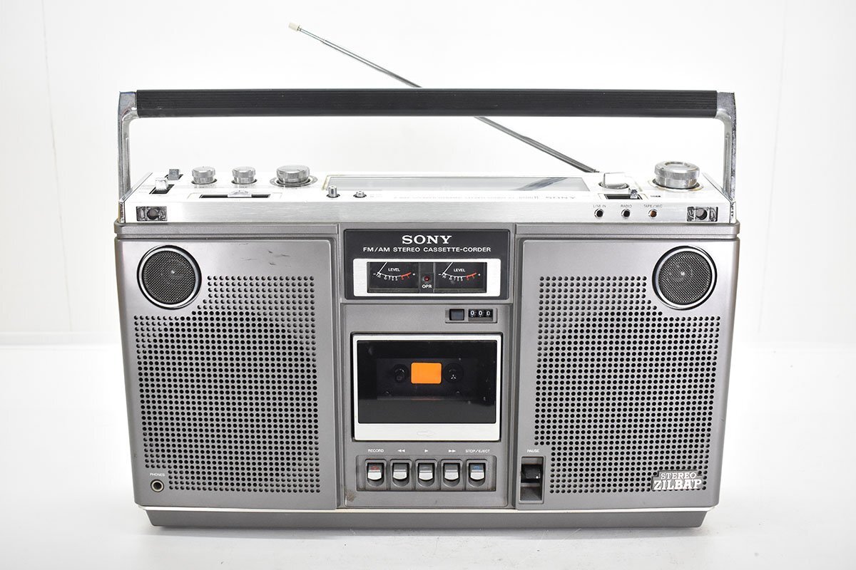 SONY CF-6500II STEREO ZILBAP магнитола [ Sony ][ радио кассета магнитофон ][RADIO CASSETTE RECORDER][ Showa Retro ][ подлинная вещь ]20M