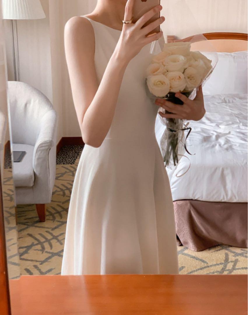 前撮りドレス ウェディングドレス ワンピース 結(jié)婚式 二次會 前撮り撮影 衣裝