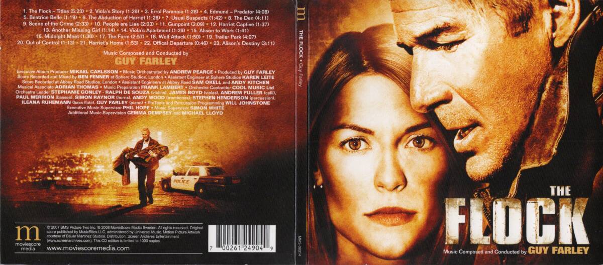 【サントラCD】ガイ・ファーレイ「消えた天使」リチャード・ギア＊2007年発売＊スウェーデン盤＊美品＊デジパック仕様＊GUY FARLEY_画像3