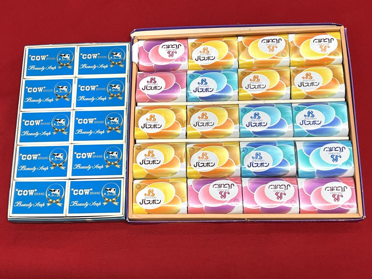 【M314】未使用 保管品 固形石鹸 大量 まとめ売り 100個以上 バスボン/LUX/牛乳石鹸 COW/キレイキレイ/MCM/花王/資生堂 石けん せっけん b