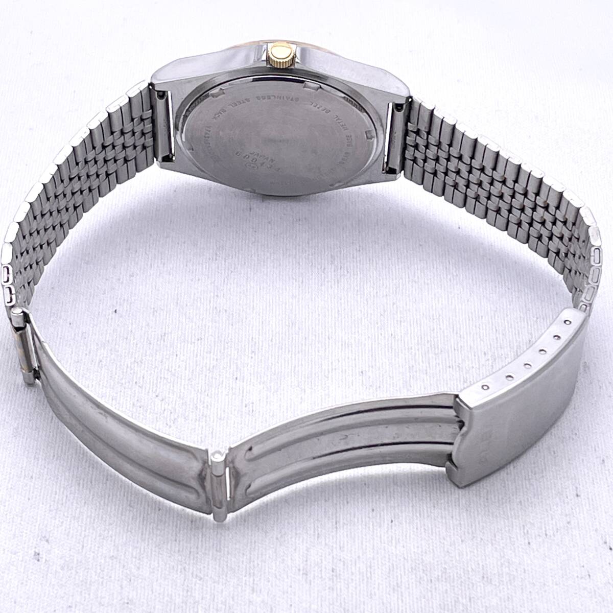 SEIKO セイコー ALBA アルバ V743-8A10 腕時(shí)計(jì) メンズ ウォッチ クォーツ quartz デイデイト 金 ゴールド P3754