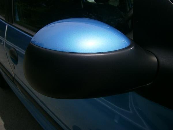 ☆PEUGEOT プジョー 206 H12年 ドアミラー 右側(cè) 青/黒　GZ11