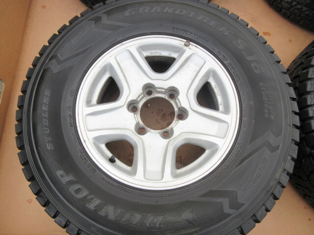 ☆ トヨタ ランクル プラド純正 265 70R 16 アルミ＆スタッドレス 4本組 6穴 DUNLOP GRANDTREK SJ6　TY793