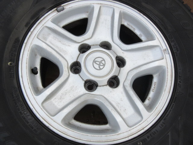 ☆ トヨタ ランクル プラド純正 265 70R 16 アルミ＆スタッドレス 4本組 6穴 DUNLOP GRANDTREK SJ6　TY793