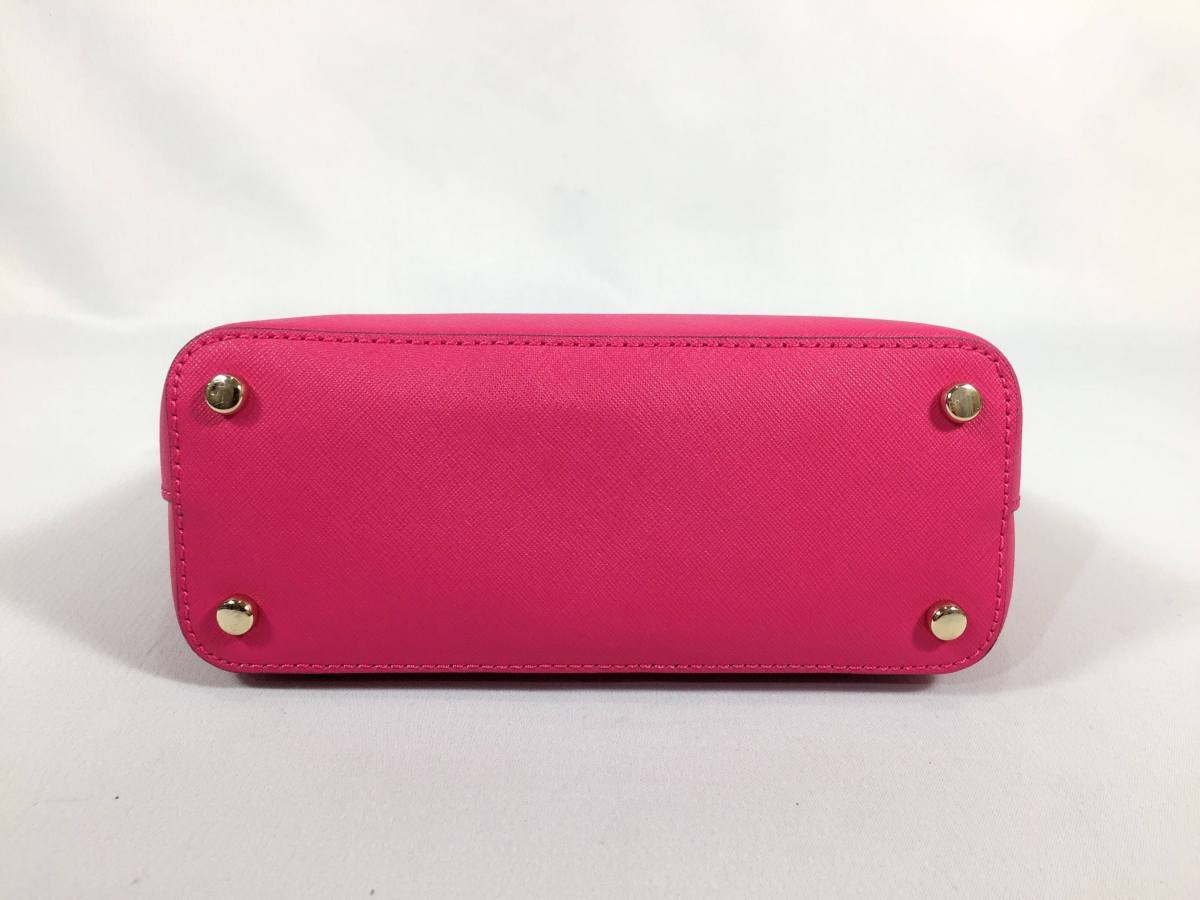  Kate Spade ручная сумочка 2way сумка на плечо кожа розовый Mini большая сумка [ превосходный товар использование незначительный ] возвращенный товар гарантия 