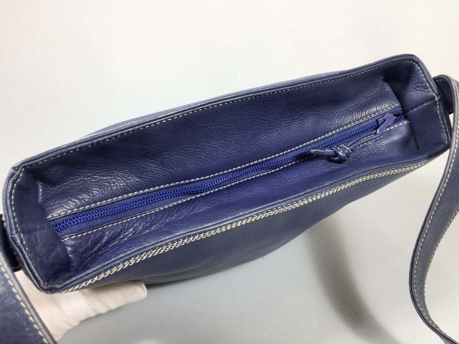 ロエベ ショルダーバッグ レザー ブルー 青 【人気 美品】 返品保証